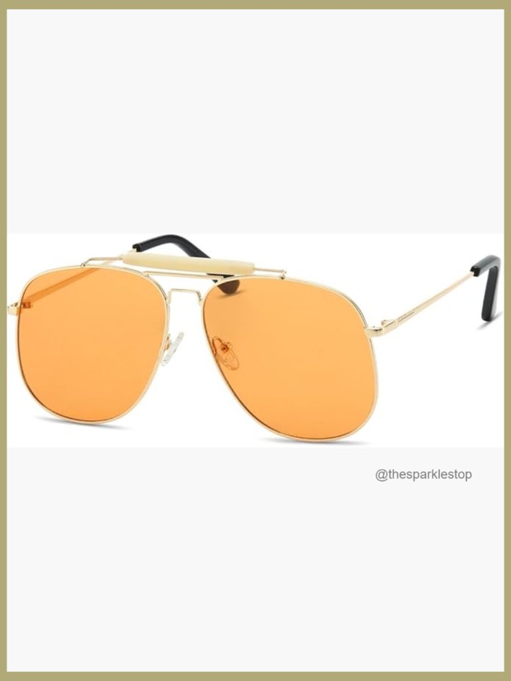 Retro Square Aviator Sunglasses, Metal Frame, UV400 Polycarbonate Lenses